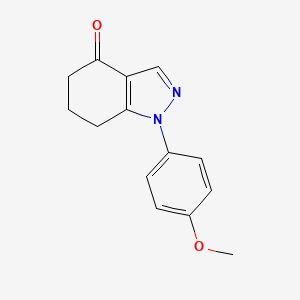 1-(4-Methoxyphenyl)-6,7-dihydro-1H-indazol-4(5H)-one chemical structure (CAS 945363-51-9)