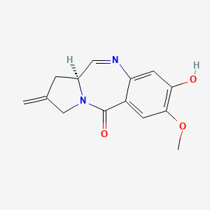 (S)-8-Hydroxy-7-methoxy-2-methylene-1,2,3,11a-tetrahydro-5H-benzo[e]pyrrolo[1,2-a][1,4]diazepin-5-one chemical structure (CAS 945490-09-5)