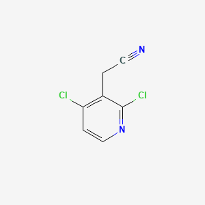 2-(2,4-Dichloropyridin-3-yl)acetonitrile chemical structure (CAS 945543-27-1)