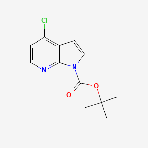 tert-Butyl 4-chloro-1H-pyrrolo[2,3-b]pyridine-1-carboxylate chemical structure (CAS 945599-50-8)
