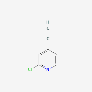 2-Chloro-4-ethynylpyridine chemical structure (CAS 945717-09-9)