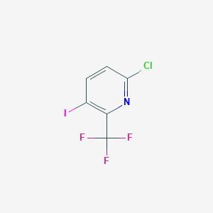6-Chloro-3-iodo-2-(trifluoromethyl)pyridine chemical structure (CAS 945717-57-7)