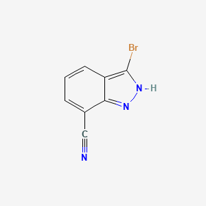 3-Bromo-1H-indazole-7-carbonitrile chemical structure (CAS 945762-00-5)
