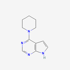 4-(Piperidin-1-yl)-7H-pyrrolo[2,3-d]pyrimidine chemical structure (CAS 94581-94-9)