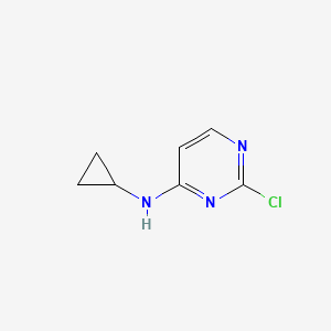 2-Chloro-N-cyclopropylpyrimidin-4-amine chemical structure (CAS 945895-52-3)