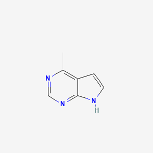 4-Methyl-7H-pyrrolo[2,3-d]pyrimidine chemical structure (CAS 945950-37-8)