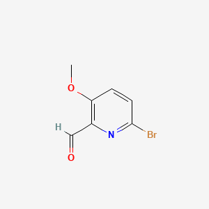 6-Bromo-3-methoxypicolinaldehyde chemical structure (CAS 945954-95-0)