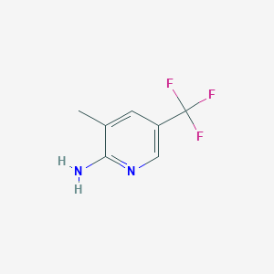 3-Methyl-5-(trifluoromethyl)pyridin-2-amine chemical structure (CAS 945971-04-0)