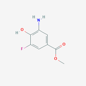 Methyl 3-amino-5-fluoro-4-hydroxybenzoate chemical structure (CAS 946121-50-2)
