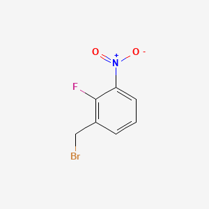 1-(bromomethyl)-2-fluoro-3-nitrobenzene chemical structure (CAS 946125-65-1)