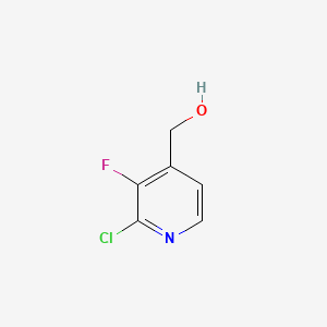 (2-Chloro-3-fluoropyridin-4-yl)methanol chemical structure (CAS 946127-54-4)
