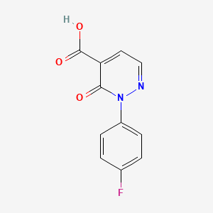 2-(4-Fluorophenyl)-3-oxo-2,3-dihydropyridazine-4-carboxylic acid chemical structure (CAS 946505-09-5)