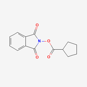 1,3-Dioxoisoindolin-2-yl cyclopentanecarboxylate chemical structure (CAS 946513-95-7)