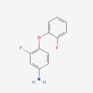3-Fluoro-4-(2-fluorophenoxy)aniline chemical structure (CAS 946699-01-0)