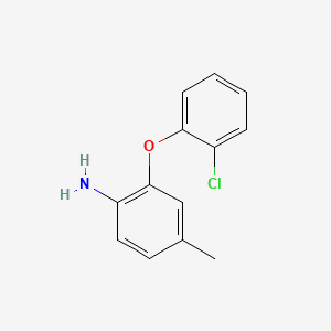 2-(2-Chlorophenoxy)-4-methylaniline chemical structure (CAS 946728-82-1)