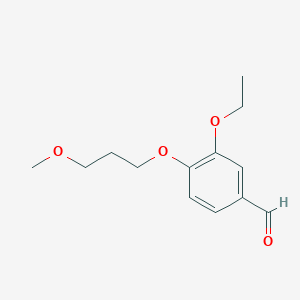 3-Ethoxy-4-(3-methoxypropoxy)benzaldehyde chemical structure (CAS 946779-35-7)
