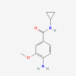 4-Amino-N-cyclopropyl-3-methoxybenzamide chemical structure (CAS 946826-55-7)