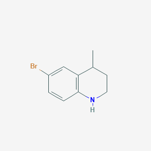 6-Bromo-4-methyl-1,2,3,4-tetrahydroquinoline chemical structure (CAS 946837-99-6)