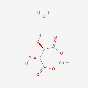 Copper(II) L-tartrate xhydrate chemical structure (CAS 946843-80-7)