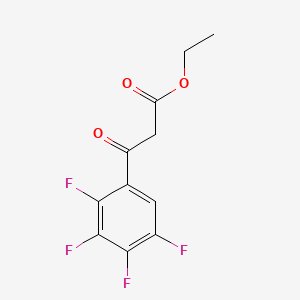 Ethyl 3-oxo-3-(2,3,4,5-tetrafluorophenyl)propanoate chemical structure (CAS 94695-50-8)