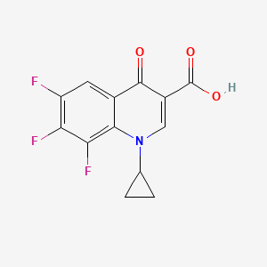 1-Cyclopropyl-6,7,8-trifluoro-4-oxo-1,4-dihydroquinoline-3-carboxylic acid chemical structure (CAS 94695-52-0)
