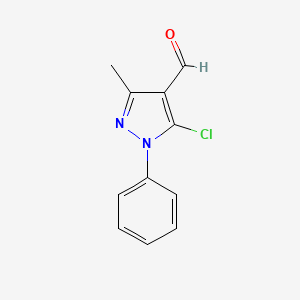 5-Chloro-3-methyl-1-phenyl-1H-pyrazole-4-carbaldehyde chemical structure (CAS 947-95-5)