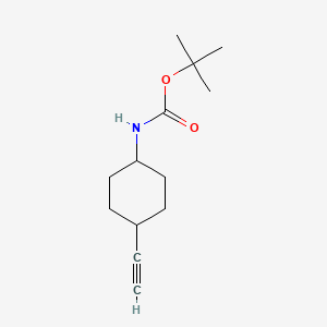 tert-Butyl trans-4-ethynylcyclohexylcarbamate chemical structure (CAS 947141-86-8)