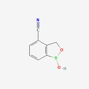 1-Hydroxy-1,3-dihydrobenzo[c][1,2]oxaborole-4-carbonitrile chemical structure (CAS 947162-59-6)