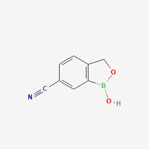 1-Hydroxy-1,3-dihydrobenzo[c][1,2]oxaborole-6-carbonitrile chemical structure (CAS 947162-60-9)