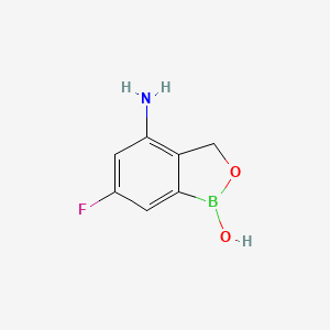 4-Amino-6-fluorobenzo[c][1,2]oxaborol-1(3H)-ol chemical structure (CAS 947165-29-9)