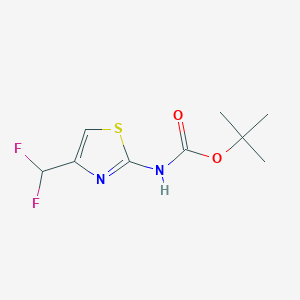 tert-Butyl (4-(difluoromethyl)thiazol-2-yl)carbamate chemical structure (CAS 947179-19-3)