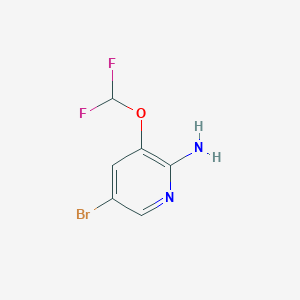 5-Bromo-3-(difluoromethoxy)pyridin-2-amine chemical structure (CAS 947249-13-0)