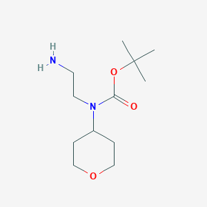 tert-Butyl (2-aminoethyl)(tetrahydro-2H-pyran-4-yl)carbamate chemical structure (CAS 947274-31-9)