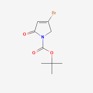 tert-Butyl 4-bromo-2-oxo-2,5-dihydro-1H-pyrrole-1-carboxylate chemical structure (CAS 947407-87-6)