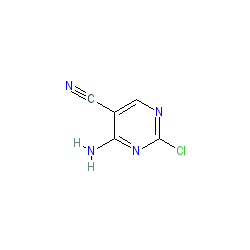 4-Amino-2-chloro-5-pyrimidinecarbonitrile chemical structure (CAS 94741-69-2)