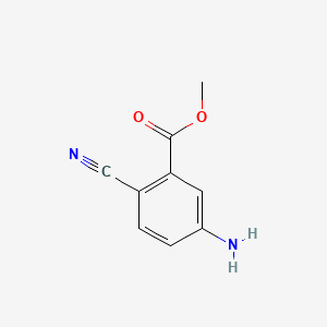 Methyl 5-amino-2-cyanobenzoate chemical structure (CAS 947494-53-3)