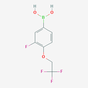 (3-Fluoro-4-(2,2,2-trifluoroethoxy)phenyl)boronic acid chemical structure (CAS 947533-09-7)