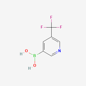 (5-(Trifluoromethyl)pyridin-3-yl)boronic acid chemical structure (CAS 947533-51-9)