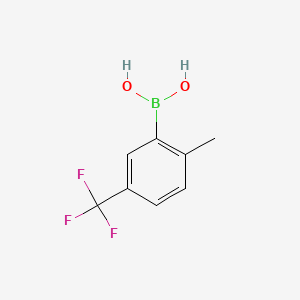 2-Methyl-5-(trifluoromethyl)phenylboronic acid chemical structure (CAS 947533-96-2)