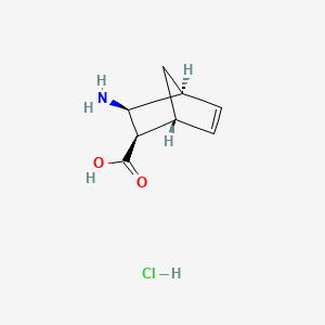 rel-(1R,2R,3S,4S)-3-Aminobicyclo[2.2.1]hept-5-ene-2-carboxylic acid hydrochloride chemical structure (CAS 947601-81-2)
