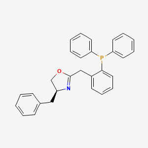 (S)-4-Benzyl-2-(2-(diphenylphosphino)benzyl)-4,5-dihydrooxazole chemical structure (CAS 947618-05-5)