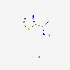 1-(Thiazol-2-yl)ethanamine hydrochloride chemical structure (CAS 947662-64-8)