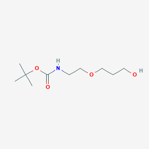 tert-Butyl (2-(3-hydroxypropoxy)ethyl)carbamate chemical structure (CAS 947664-35-9)