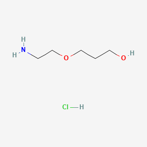3-(2-Aminoethoxy)propan-1-ol hydrochloride chemical structure (CAS 947664-36-0)