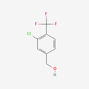 (3-Chloro-4-(trifluoromethyl)phenyl)methanol chemical structure (CAS 948014-51-5)