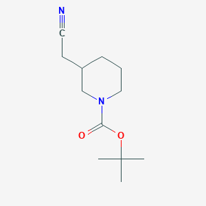 tert-Butyl 3-(cyanomethyl)piperidine-1-carboxylate chemical structure (CAS 948015-72-3)