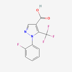 5-(Trifluoromethyl)-1-(2-fluorophenyl)-1H-pyrazole-4-carboxylic acid chemical structure (CAS 948293-85-4)