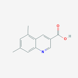 5,7-Dimethylquinoline-3-carboxylic acid chemical structure (CAS 948293-95-6)