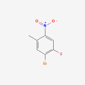 1-Bromo-2-fluoro-5-methyl-4-nitrobenzene chemical structure (CAS 948294-26-6)