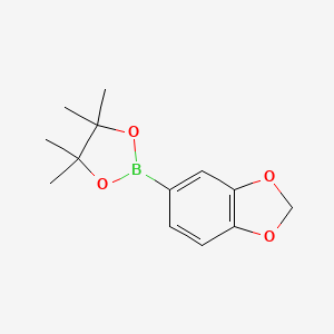 2-(Benzo[d][1,3]dioxol-5-yl)-4,4,5,5-tetramethyl-1,3,2-dioxaborolane chemical structure (CAS 94838-82-1)